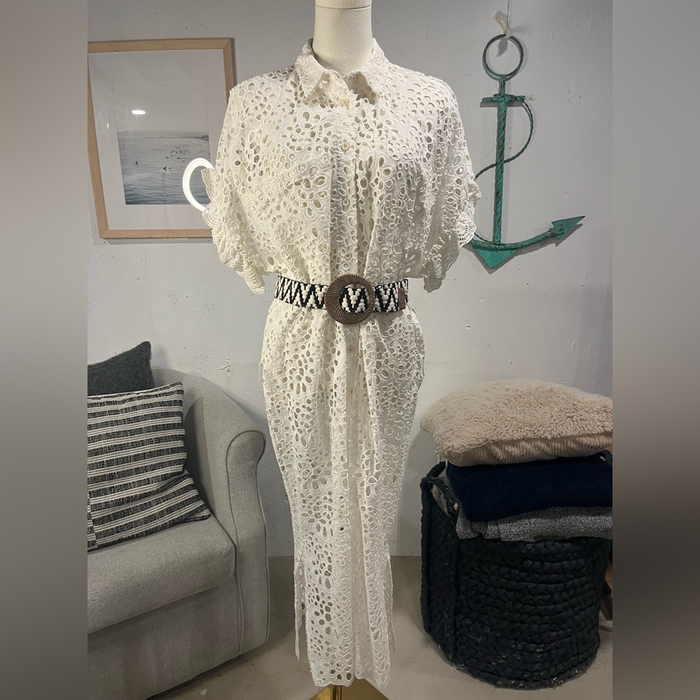 NWT•DX Collection Eyelet Dress -M